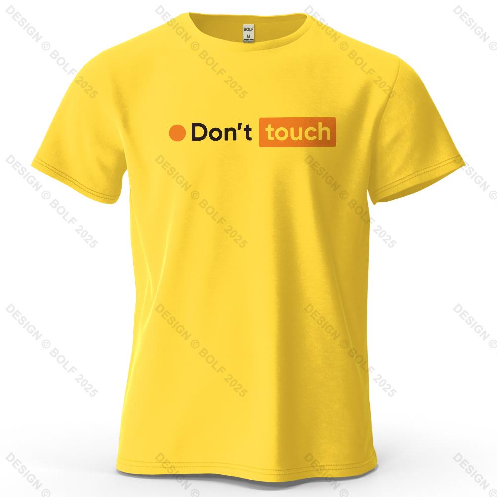 Men's Dont Touch Graphic Short Sleeve T-Shirt 100% Cotton Breathable Vintage Printed Tops Tee Summer Casual Sportswear