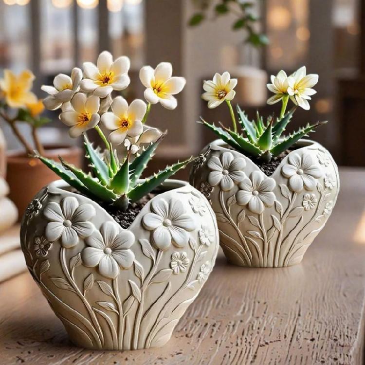 Elegancka Silikonowa Forma Serce Ogrodowe Formy do Doniczek do Odlewania Żywicy Tworzenia Biżuterii i Kreatywnych Rękodzieł