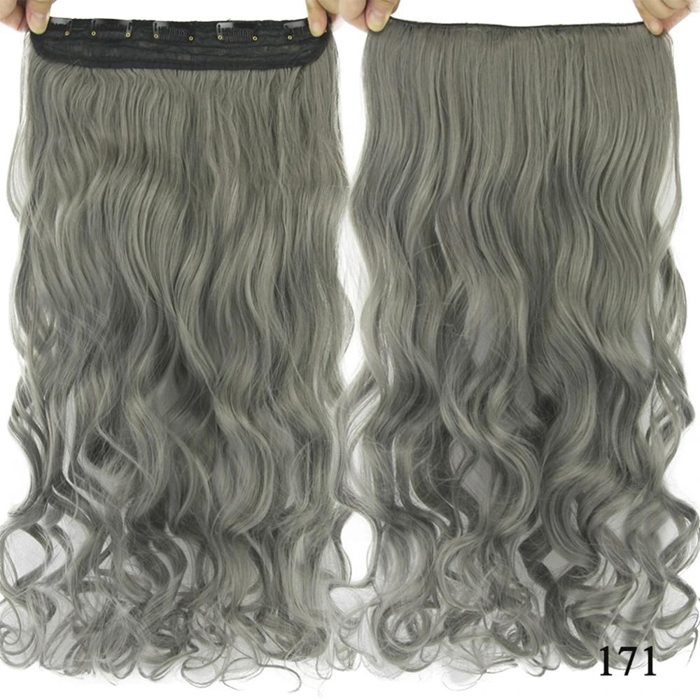 Soowee 24   28   Синтетические волосы Шармы Заколки для наращивания волос Грязный блонд Искусственные коричневые Кудрявые пряди для женщин 24inches