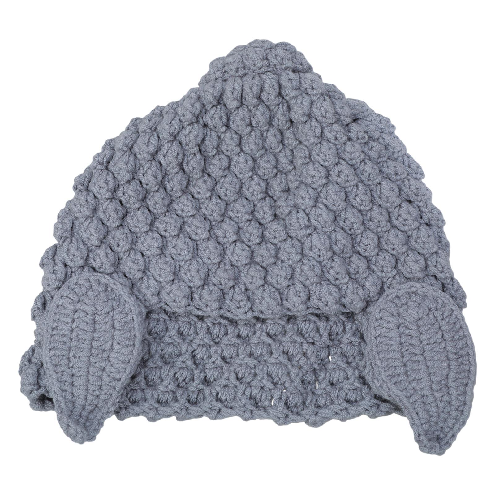 

Elastic Windproof Winter Hat Knitted Buddha Hat for Women Men Keep Ear Warm Hat Whimsical Skiing Cycling Hat сірий