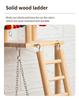 Solid Wood Parrot Play Stand: Handcrafted Bird Playground and Training Platform for Floor Use