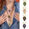 Tarot Card Necklace, Retro Artistic Color Pendant Necklace, Women's Fashion Gold-plated Color Preservation