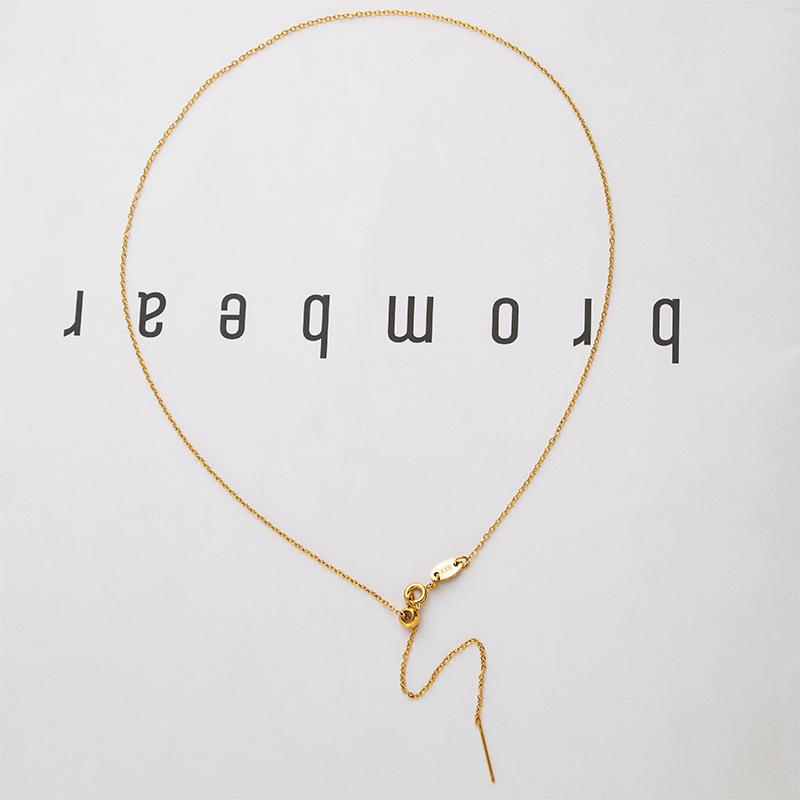 Women Adjustable Titanium Steel Diy Plain O Necklace Chain For Beading