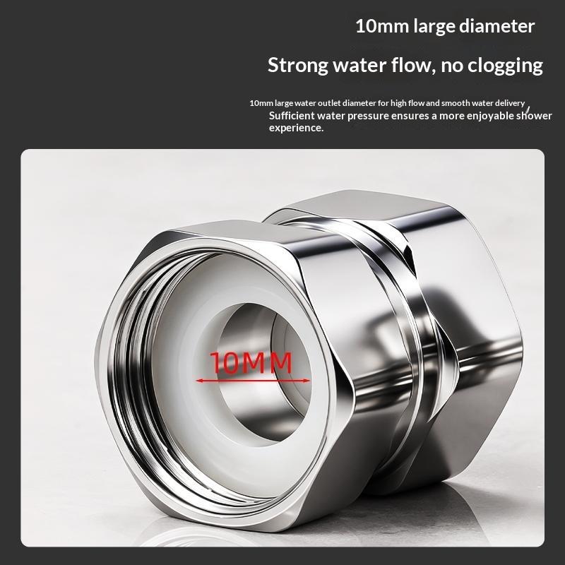 360° Rotatable 3/4 IN Angle Valve Reducing Connector Wall Mount Male Female Thread for Shower Faucet Water Pipe Installation