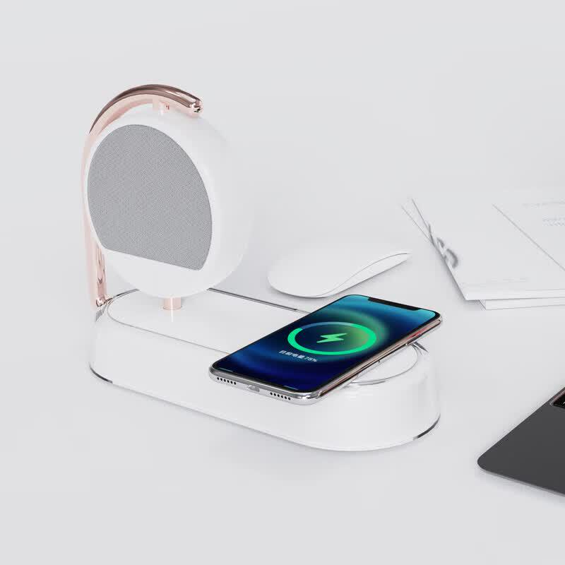 Aosumi H35 AI Bluetooth Speaker with Wireless Charger & Night Light (CN version)