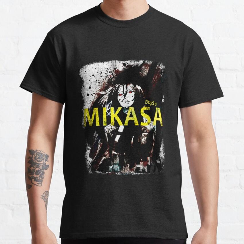 Shingeki No Kyojin Mikasa Żołnierz Ackerman Attack On Titan Shingeki Mang Krótki Rękaw AOT Koszulka Anime dla mężczyzn Bawełna 6XL Góra