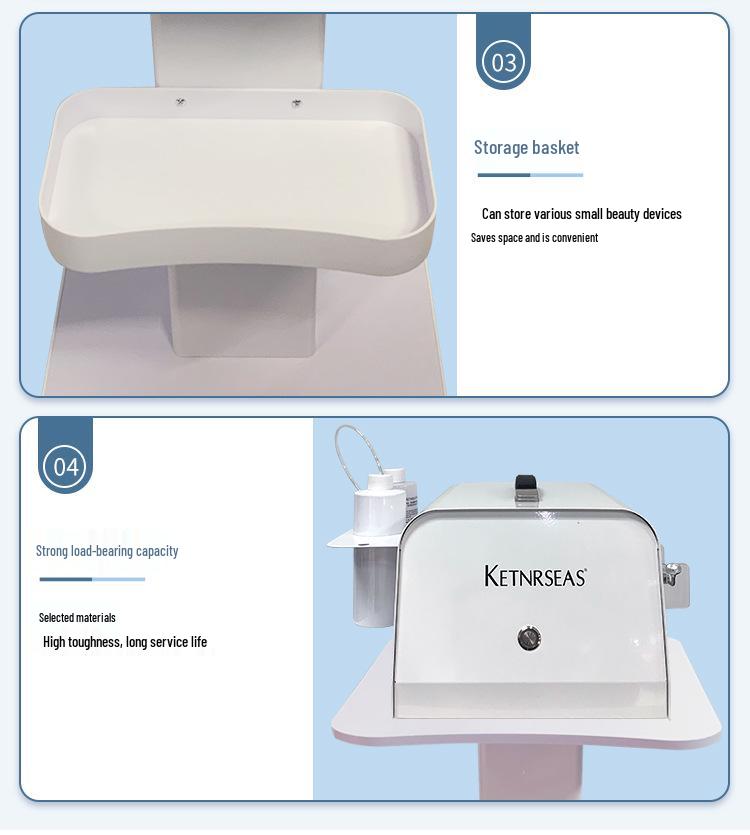 Hydrogen Oxygen Hydrafacial Beauty Cart - Mobile Storage Rack for Salons