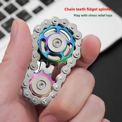 Metall Fidget Spinner Büro Schreibtisch Spielzeug Stressabbau Zahnräder Hand Spinner für Erwachsene Schreibtischdekoration Heimdekoration Stress abbauen entspannen