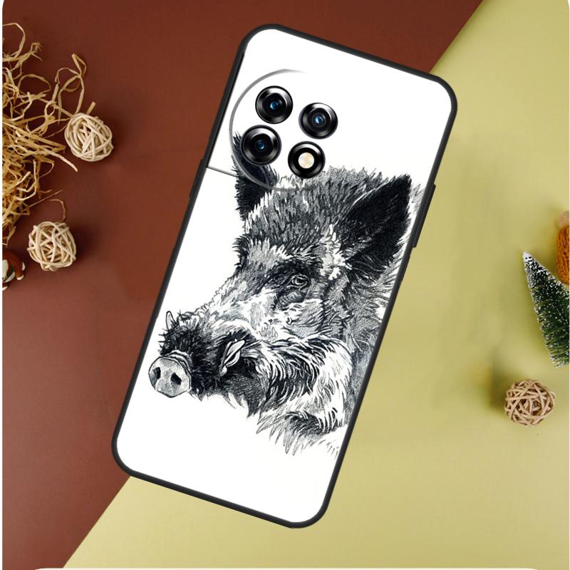 Wild Boar Pig Brown For OnePlus Nord CE 4 3 2 Lite N20 N30 9 10 Pro 8T 9RT 10T 10R 13R 12R 11 12 13 Phone Case