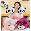 Creative Reversible Panda Plush Toy Soft Adorable Unicorn Pillow For Girls Birthday Gift