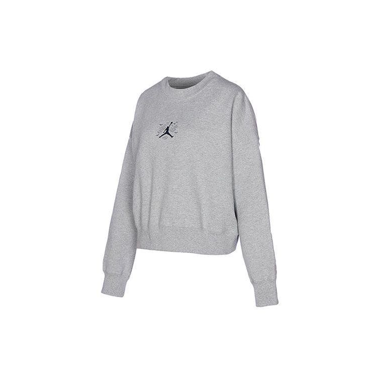 Jordan Sweatshirts Women's Gray Crew Neck Moderate Other DQ0864-063