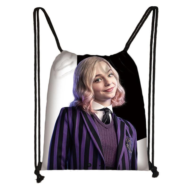 Mittwoch Die Addams Family Turnbeutel mit großer Kapazität Schultasche Reisetasche Kinder