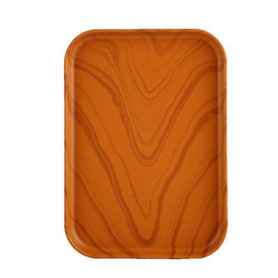 CAIZHI Serviertablett mit Holzmaserung