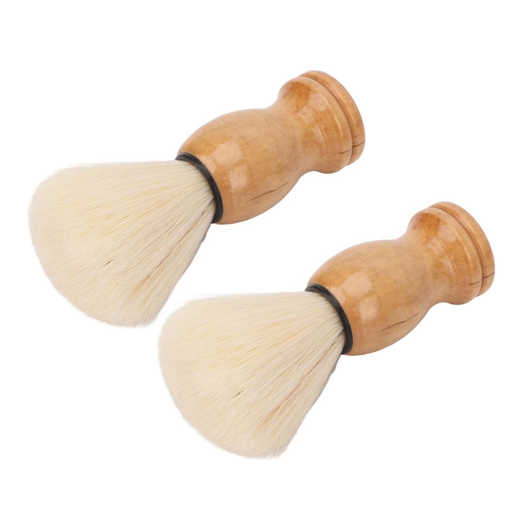Mini Shaving Brush Synthetic Wooden Handle Soft Men Shaving Brush for Travel Home Use