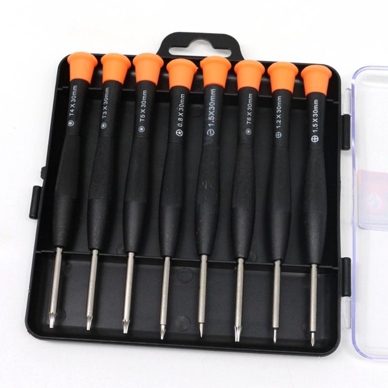 Heavy Duty Magnetic Screwdriver Set 8 Interchangeable Heads Suitable For Professional And Home Use Tight Space Repairs