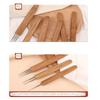 6Pcs DIY Crochet Needle Hook Bamboo Handle Dread Knit Hair Making Braiding Tool