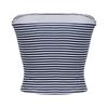 Strapless Women Tube Tops Cropped Off Shoulder Backless Short Tank Summer Party Club Stripedsolid Mini Vest 2024 New