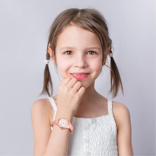 POPETPOP Girls' & Boys' Sports & Student Watches, Luminous, Waterproof, Analog, Fashionable, Cute, Pink