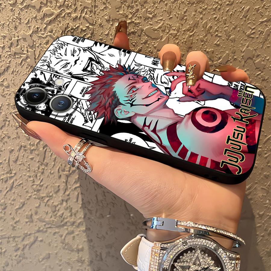 Anime J-Jujutsu K-Kaisen Case for iPhone 12 17 16 Pro Max 7 8 15 Plus X XS XR 13 Mini 11 14 17Air SE Soft Back Phone Cover