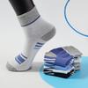 5 Pairs Plus Size Men's Cotton Shorts Striped Socks Casual Comfortable Breathable Funny Colored Fashion Mid Length Socks
