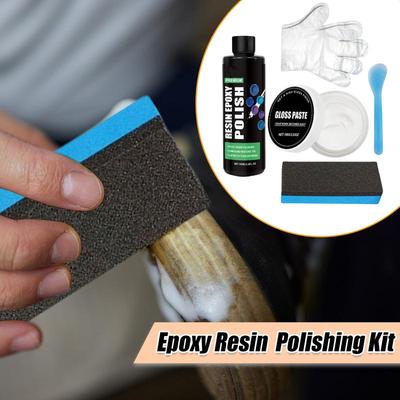 Resin Polishing Kit Multifunctional Rubbing Compound Resin Polish Compound Remove Scratches From Epoxy Projects For Counters