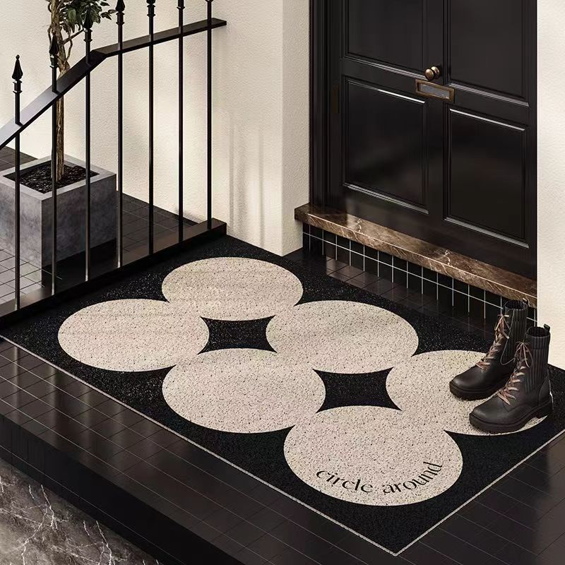 

Легкий Роскошный Входной Дверной Проволочный Кольцевой Дверной Коврик Нескользящий Коврик для Ног у Входа Бытовой Входной Ковер Коврик для Пола Можно Резать Снаружи Двери 40*60cm
