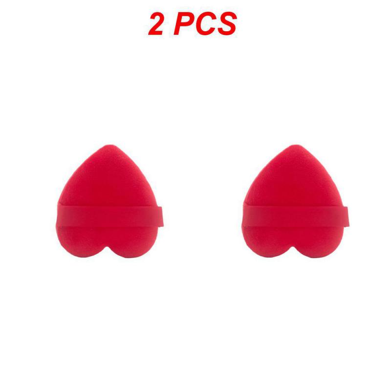 1/2/3PCS Heart-shaped Velvet Facial Face Makeup Puff Cosmetic Makeup Cotton Sponge Puffs Make Up Tools