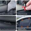 Adhesive Car Side Shade Mount Set 12 Piece Black Plastic 3.5 x 0.9 cm for Interior Side Window Replacement and Installation Use Tasks