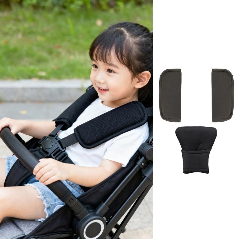 Harnais de Poussette Bébé Anti-frottement Confortable Coussinet Protection Entrejambe Coton Polyester Installation Facile Pour Poussettes