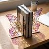Dekoratives Schmetterlingsflügel-Buchstützen-Set Acryl-Buchstütze mit Sockeln Buch-Dekorationen Büroregal