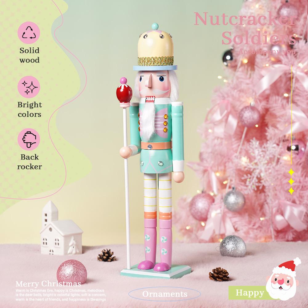 50CM Nutcracker soldier puppet candy series combination wooden craft Christmas tree pendant family festival decoration gift