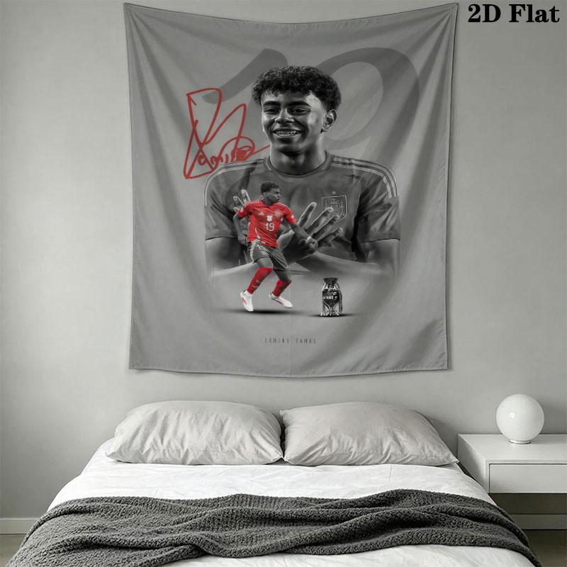 Lamine Yamal Rise Wall Hanging Printed Fabric Blanket Decorative Tapestries for Bedroom Living Room Home Decor