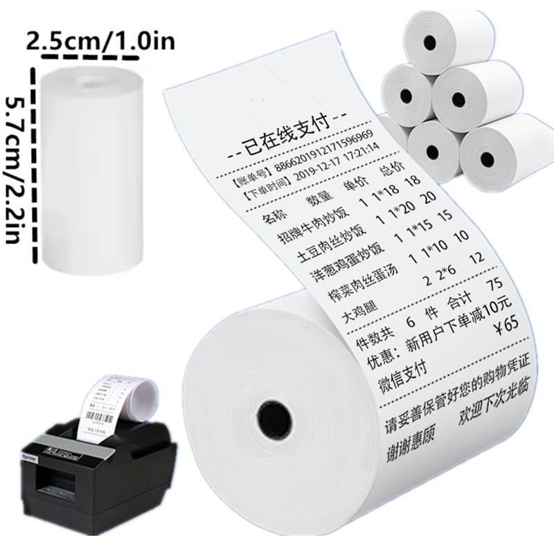 10 Rollen 57x25mm Weißes Thermopapier für Kinderkamera Sofortdruck Kinderkamera Druckpapier Ersatzzubehör