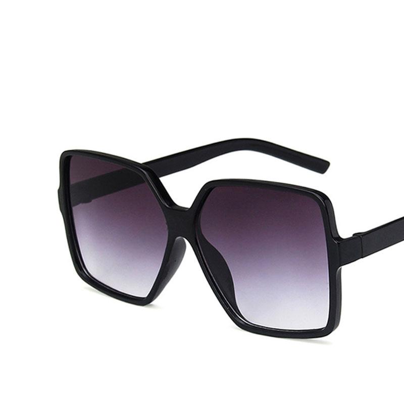 Mode Klassische Übergroße Sonnenbrille Frauen Quadratische Gläser Fahren Im Freien Gradienten Reise Spiegel Sonnenbrille Kunststoff Rahmen Uv400