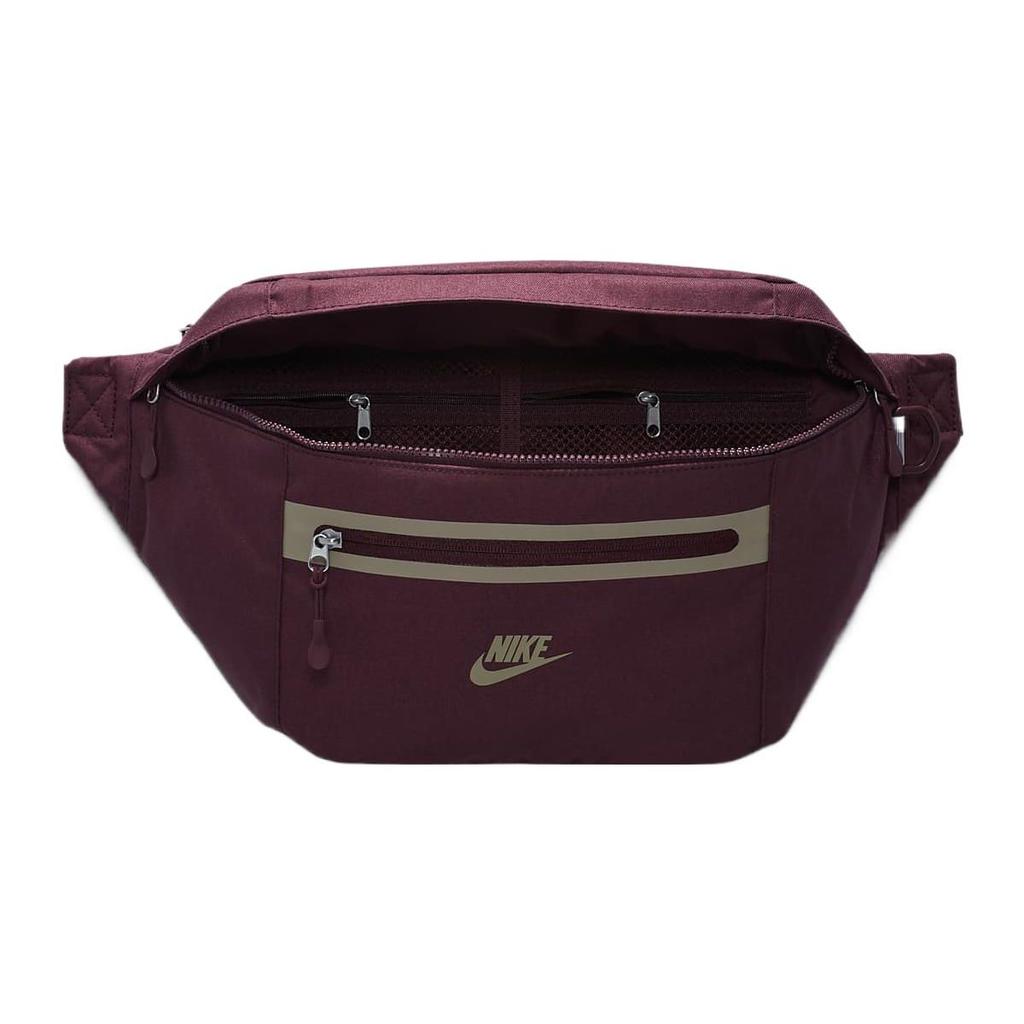 Nike Elemental Sports Fashion Printed Logo Zipper Fabric Shoulder Crossbody Waist Bag Unisex bags Night-Red Khaki DN2556-681