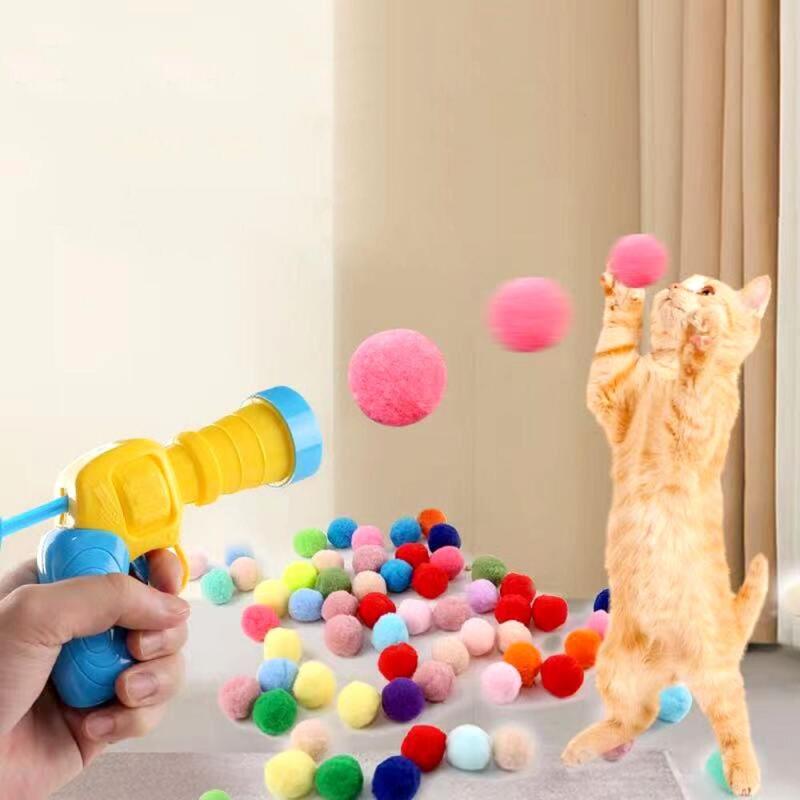 

Pet Fluffy Ball Toy Gun Set