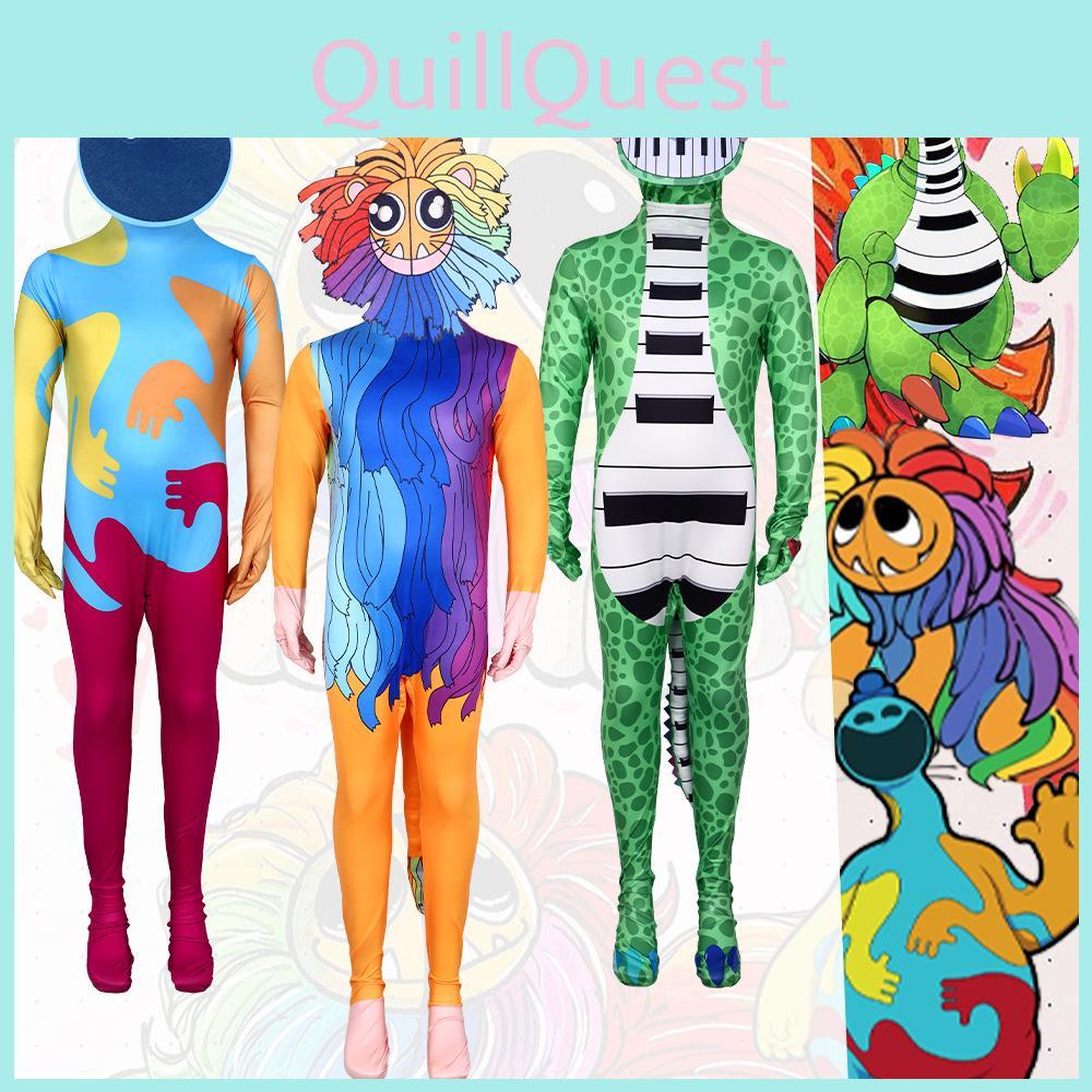 Costume de Jeu de Rôle Unisexe Poppy Playtime Pour Jeu Anime Halloween Polyester Tenue de Scène Pour Adultes