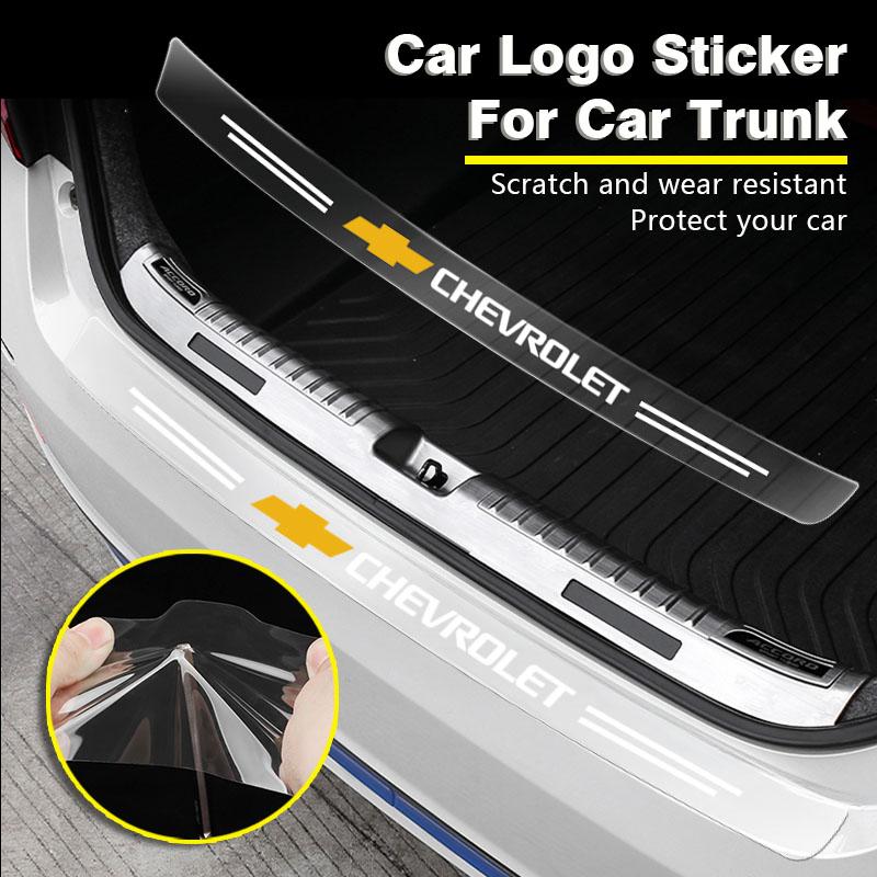 1Pcs Transparent Car Trunk Badge Protective Sticker Car Accessories For Chevrolet Spark Silverado Trailblazer Cruze Captiva Lacetti