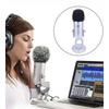 VIZEMO Microphone Foam Wind Screen Furry Windshield Muff Pop Filter Blue Yeti USB Microphone 2 Pack Black White and Black Foam