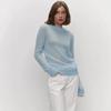 Spring Summer Mohair Round Neck Sweater Women's Semi-transparent Design Comfortable Versatile Knitted Bottoming Top