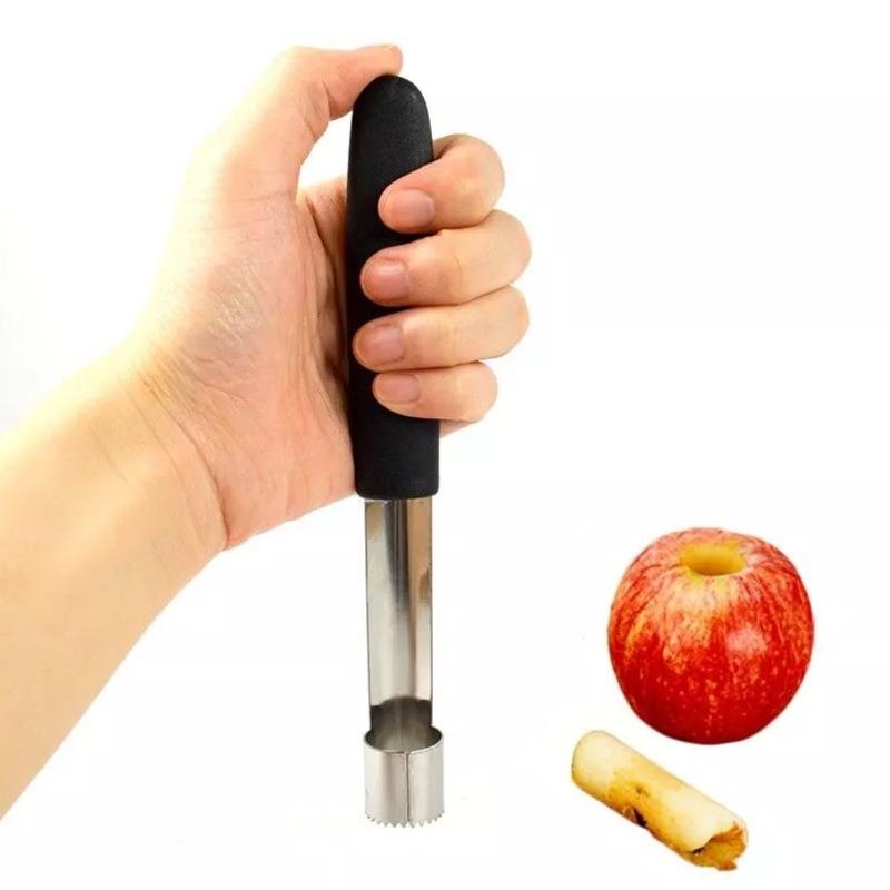 1pc Fruit Corer Kitchen Tool, Stainless Steel Fruit Core Remover Easy Coring Handle Kitchen Accessory Handheld Food Prep Tool