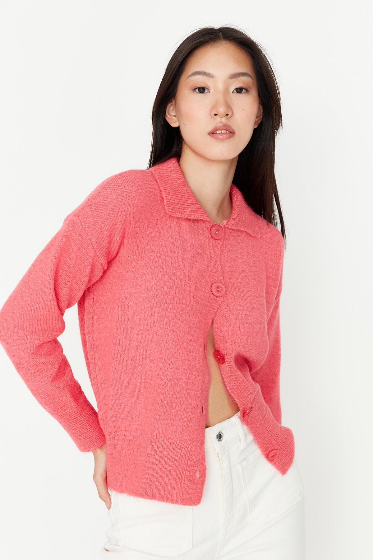 

Кардиган - Розовый - Классический крой