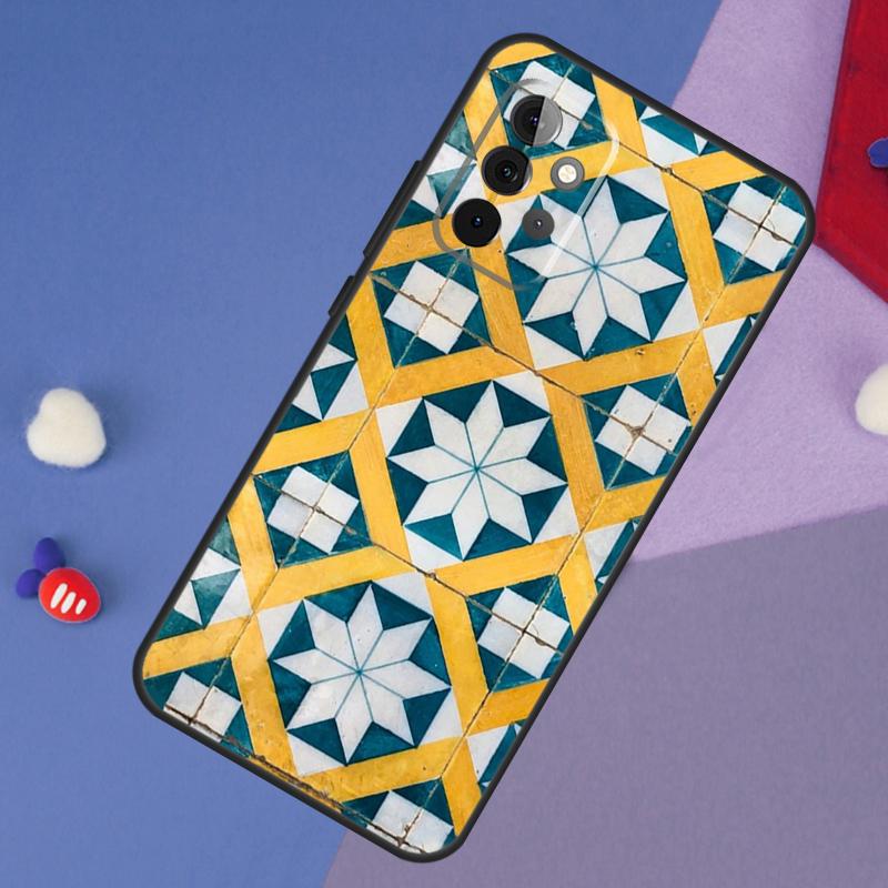 Moroccan Tile Case For Samsung Galaxy A14 A56 A36 A26 A16 A06 A54 A34 A12 A32 A52 A13 A33 A53 A15 A35 A55