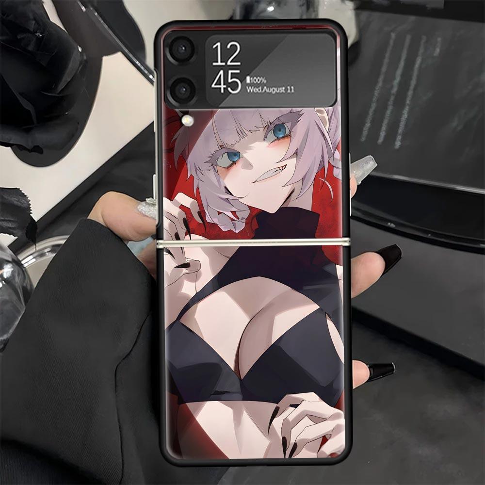 Nazuna Nanakusa Anime Phone Case for Samsung Galaxy Z Flip 7 6 5 4 3 5G Black Cover ZFlip7 ZFlip6 ZFlip5 ZFlip4 ZFlip3 Fundas Ga