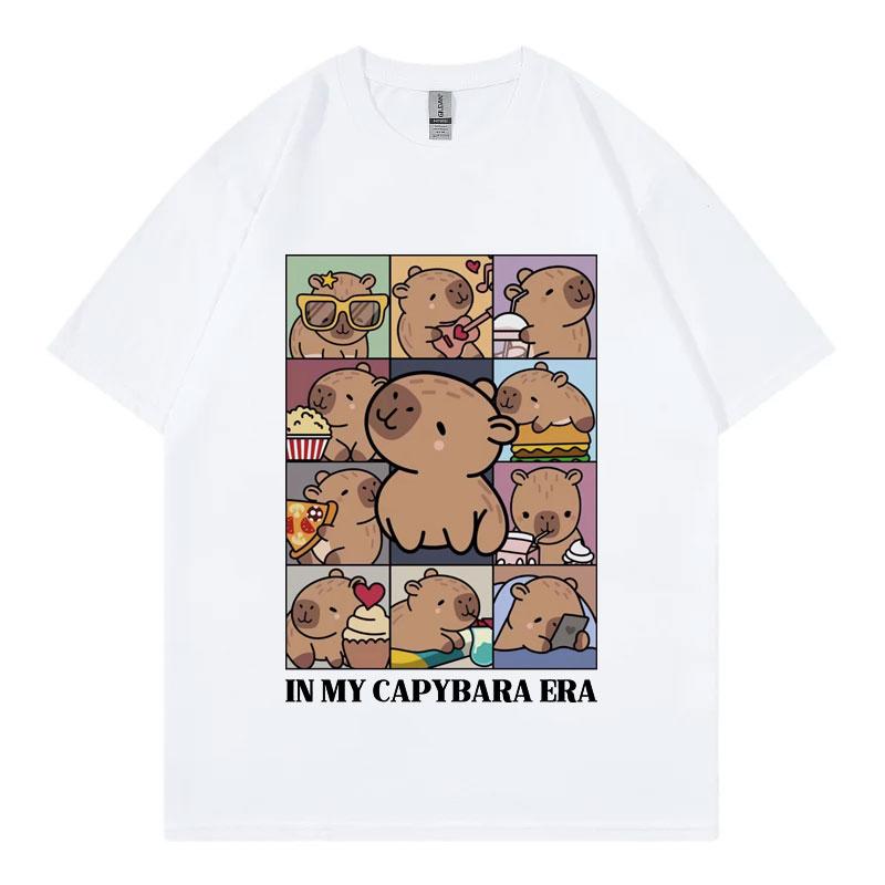 In My Capybara Era T-Shirt Men Women Clothing Fashion Y2k Short Sleeve T Shirts Summer Casual Loose Cotton T-Shirts Streetwear