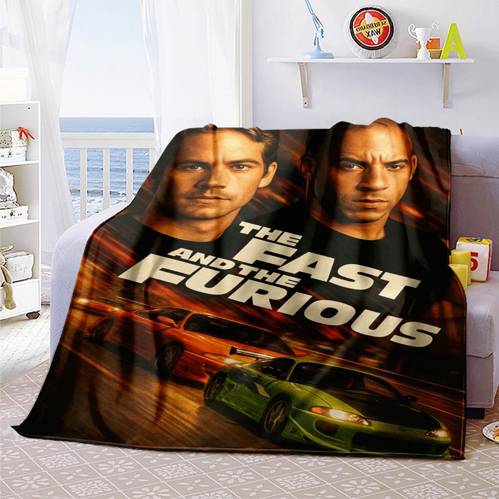 Fast Furious Action Blanket Soft And Portable All Season Home Bed Sofa Blanket Office Travel Nap Break Warm Blanket