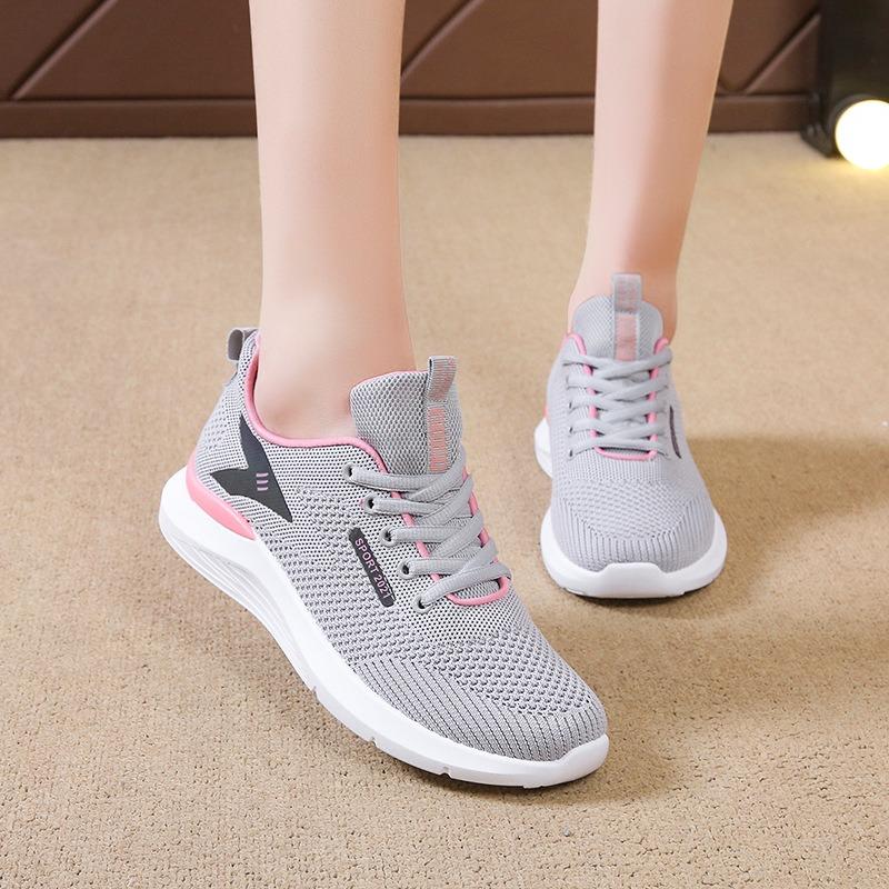 New Autumn Women's Shoes Mesh Casual Shoes Women's Soft-soled Running Sports Shoes Middle-aged and Elderly Mother Shoes Women's Versatile