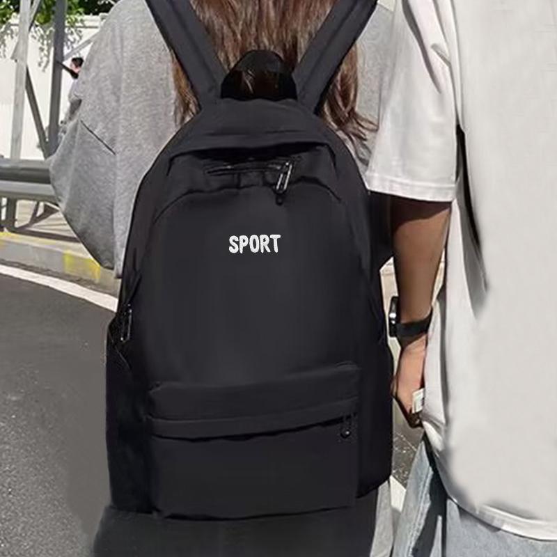 Unisex Square Bag Men And Women Large Capacity Simple Backpack Men And Women Travel Backpack