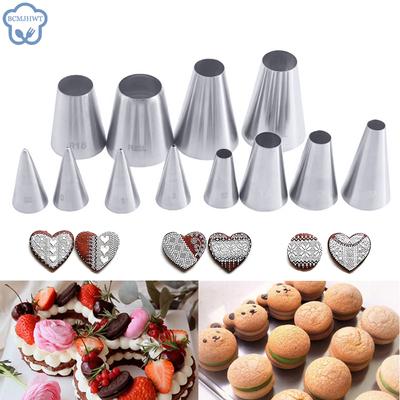 2/4pcs  Circularity Round Pastry Nozzles Cream Stainless Steel Icing Piping Pastry Nozzle Tips Baking Cakes Decoration Tools