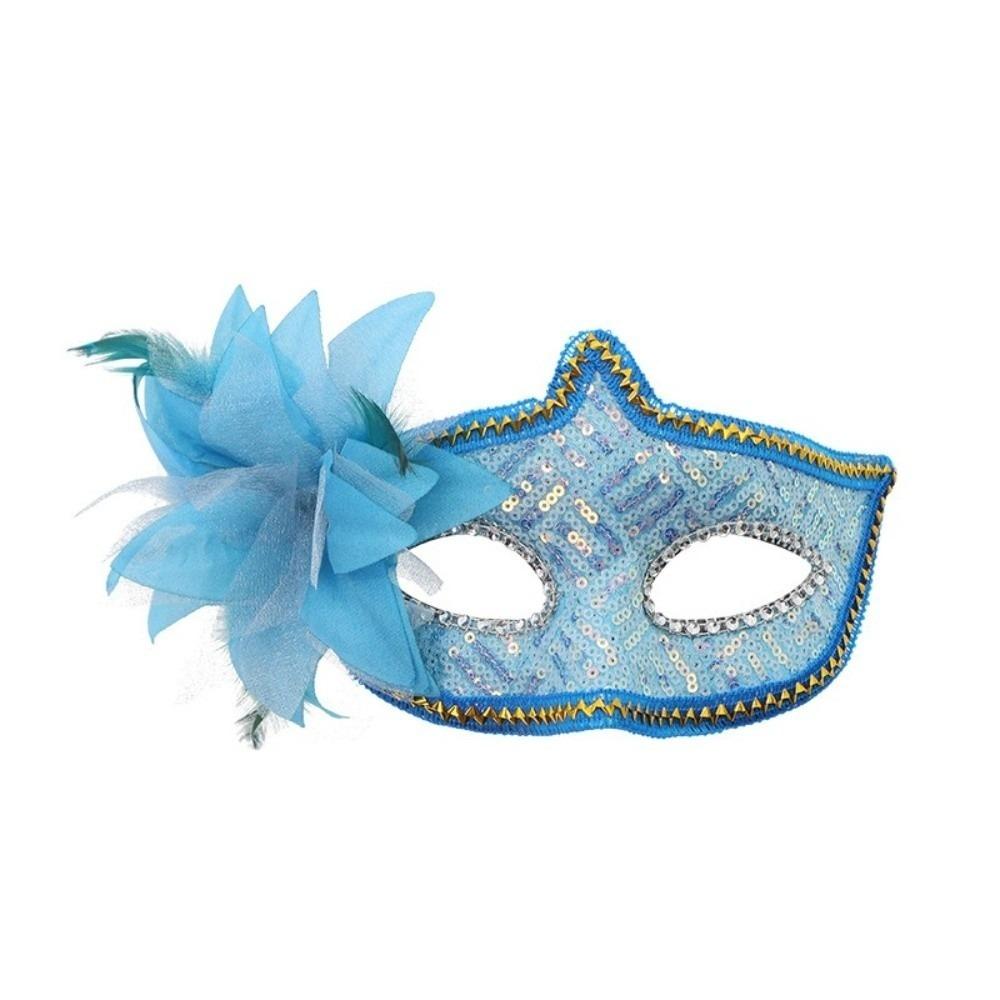 Feather Flower Mask Plastic Masquerade Mask Halloween Party Mask  Halloween Party